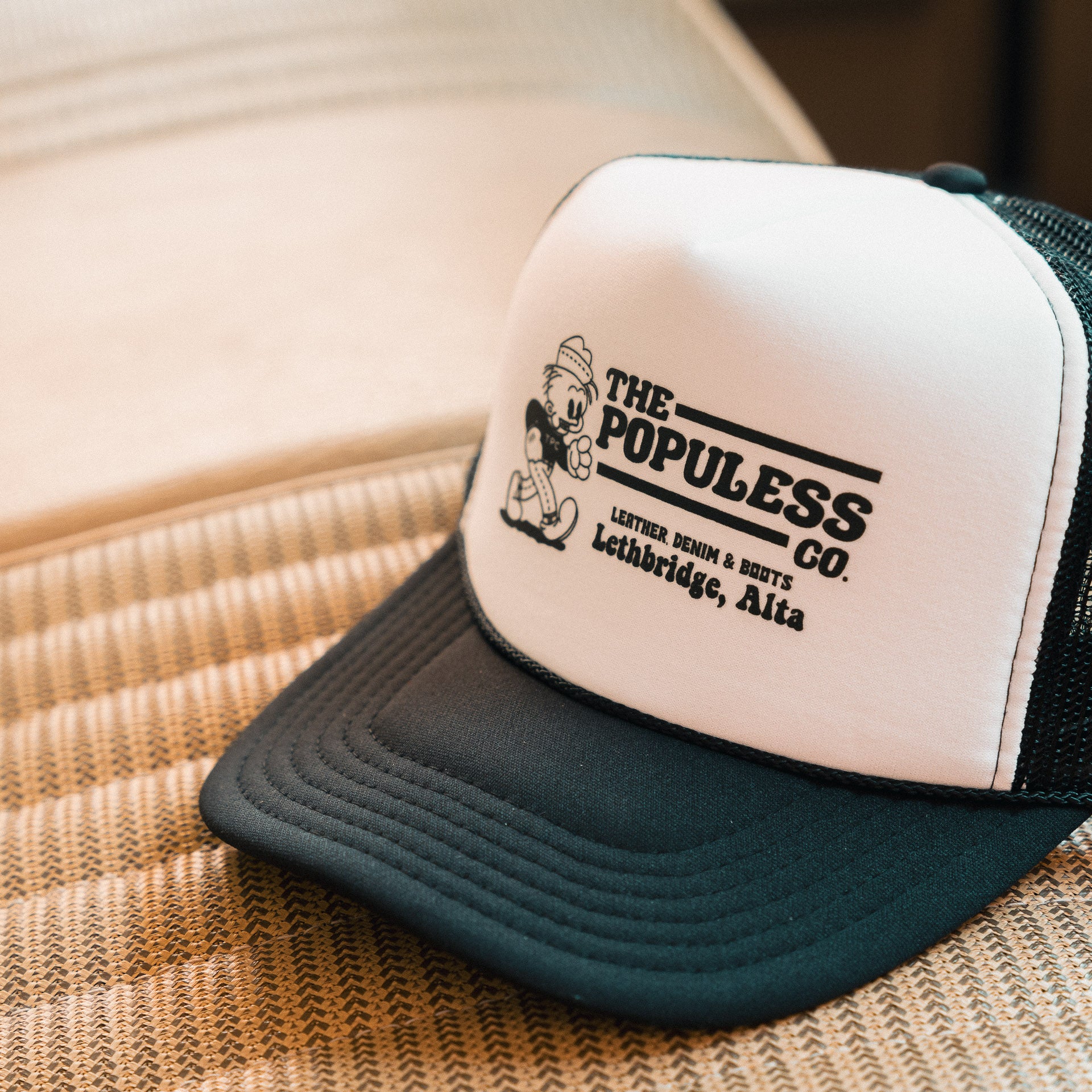 Roy Boy Trucker - White/Black - The Populess Company