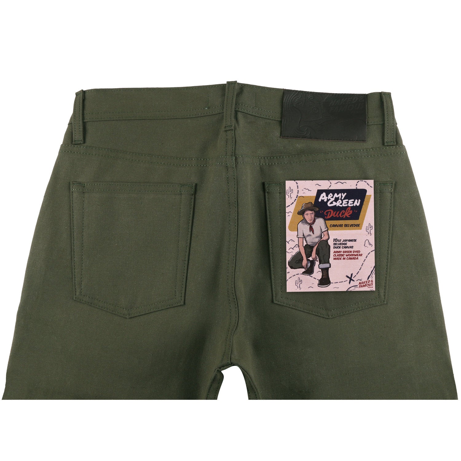 N&F - Army Green Duck Canvas Selvedge - True Guy - The Populess Company