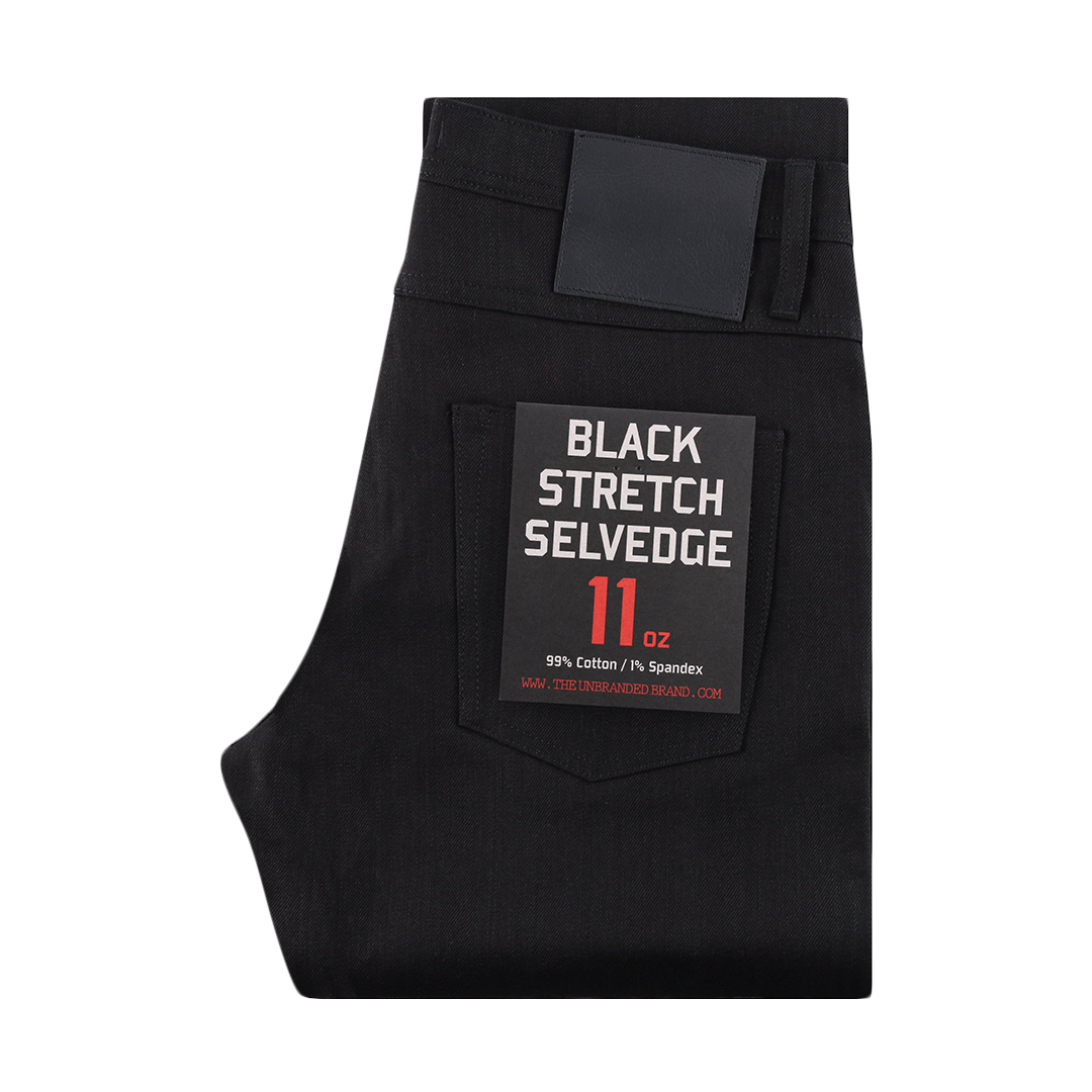 Unbranded - 11oz Black Stretch - Straight - The Populess Company