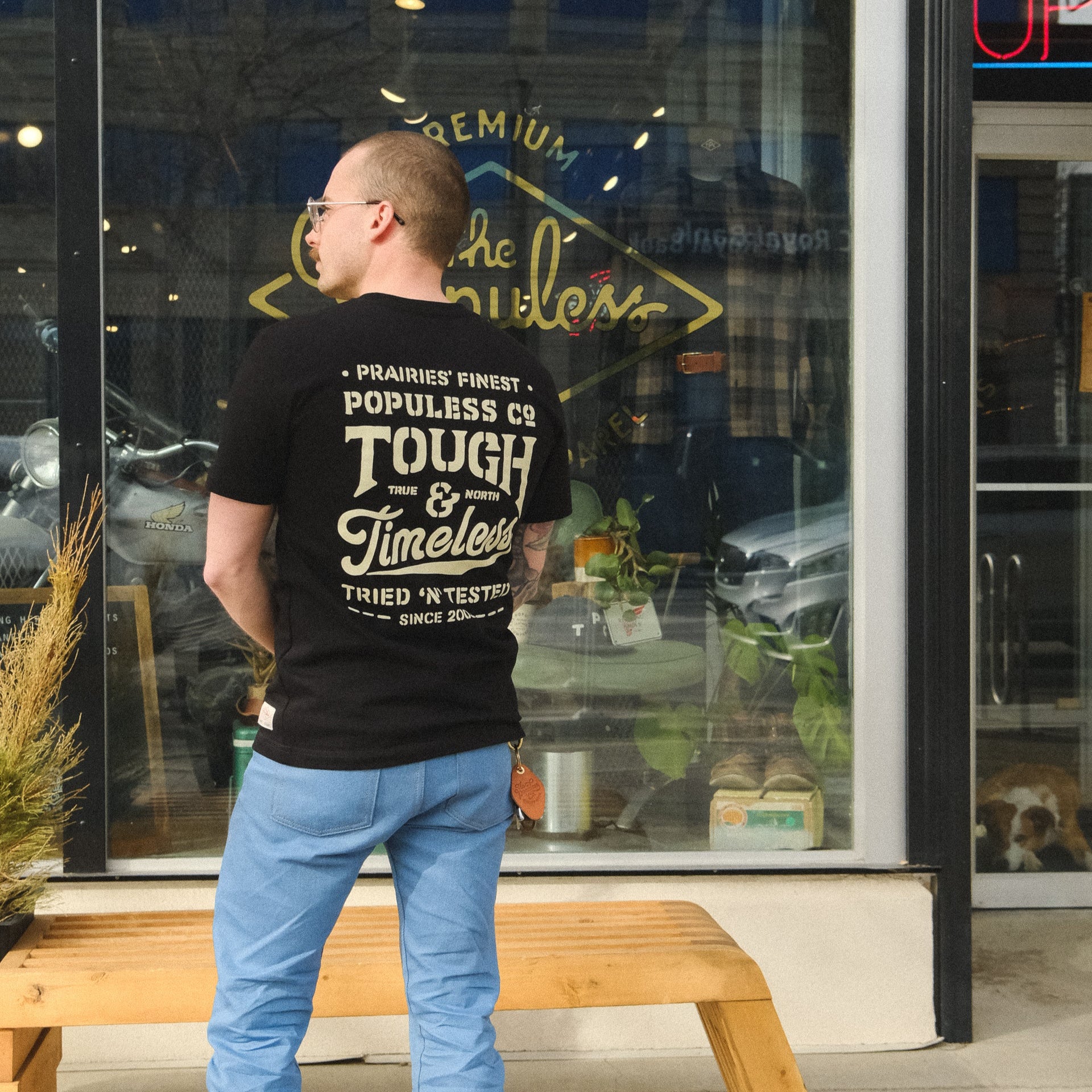Tough & Timeless Premium Tee - Black - The Populess Company