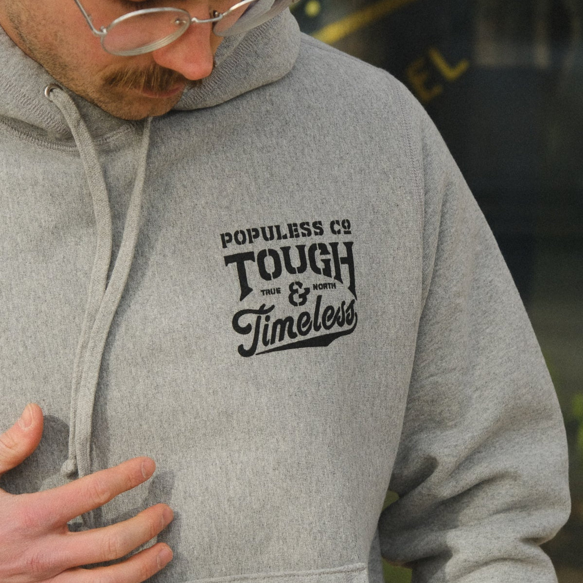 Tough & Timeless Hoody - Heather Grey - The Populess Company