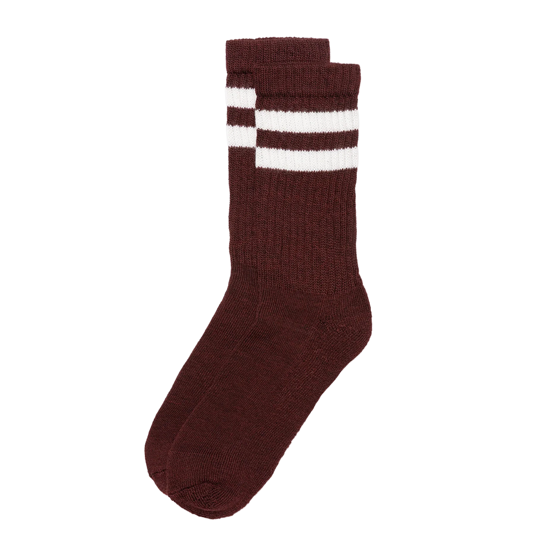 American Trench - Merino Double Stripe - Burgundy