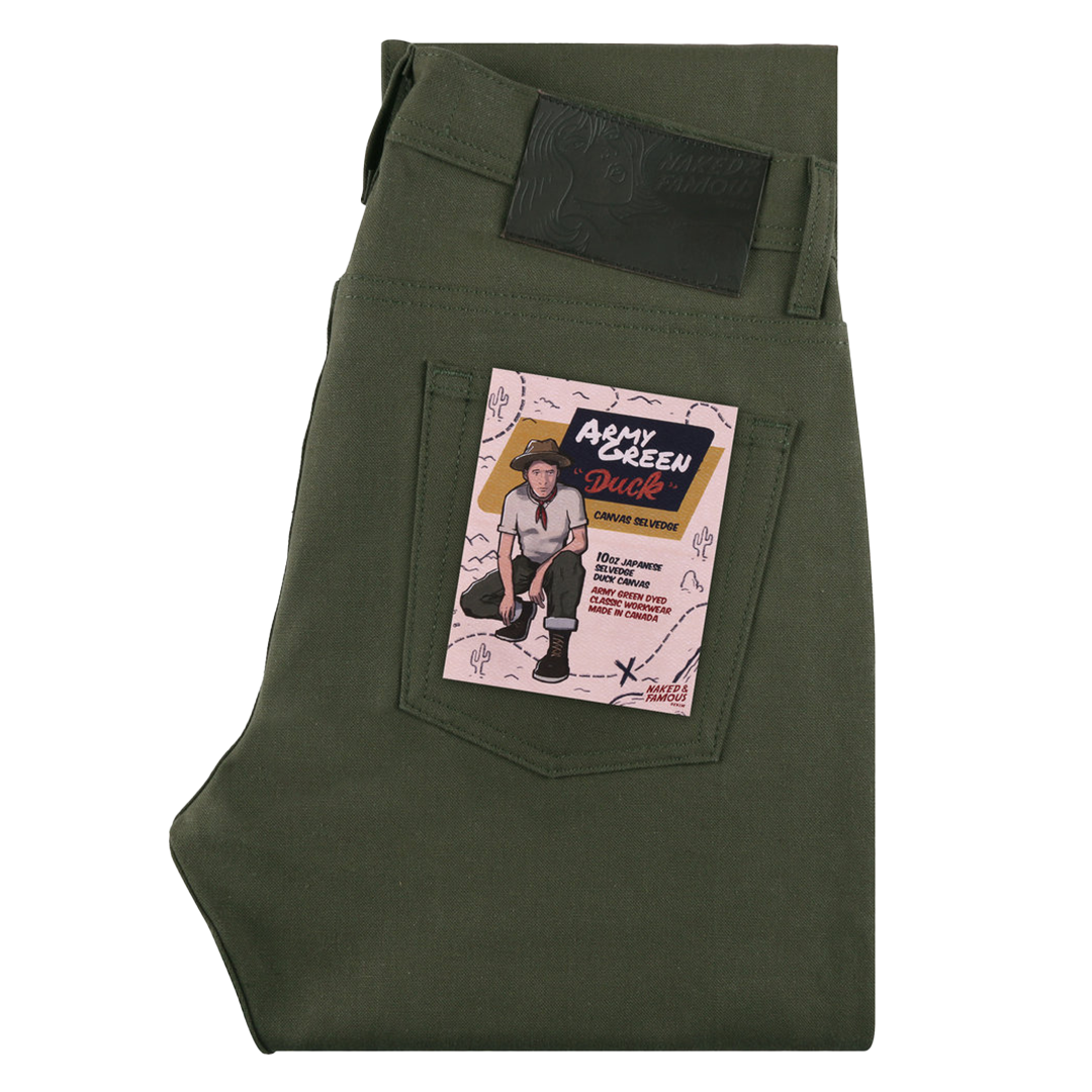 N&F - Army Green Duck Canvas Selvedge - True Guy - The Populess Company