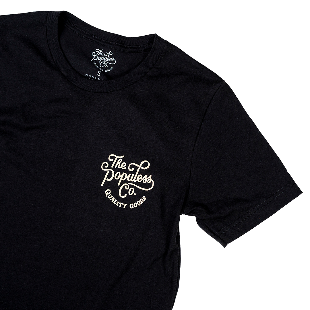 Fewer Better Things Tee - Black - The Populess Company