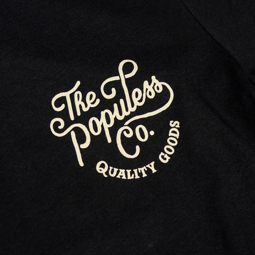 Fewer Better Things Tee - Black - The Populess Company