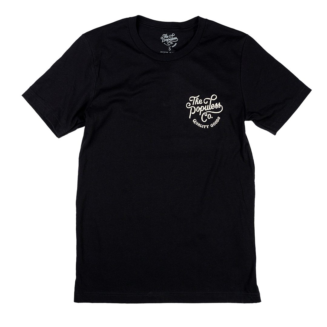 Fewer Better Things Tee - Black - The Populess Company