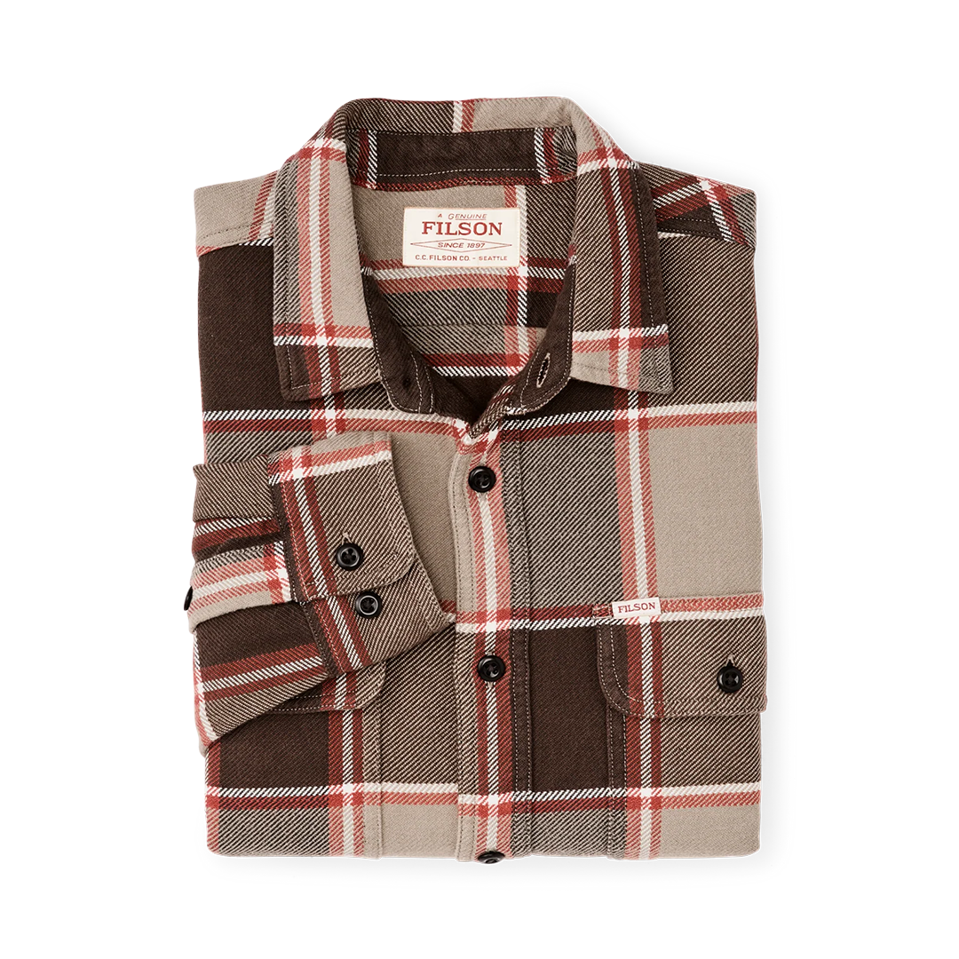 Filson - Vintage Flannel Work Shirt - Tan/Orange/Multi-Plaid