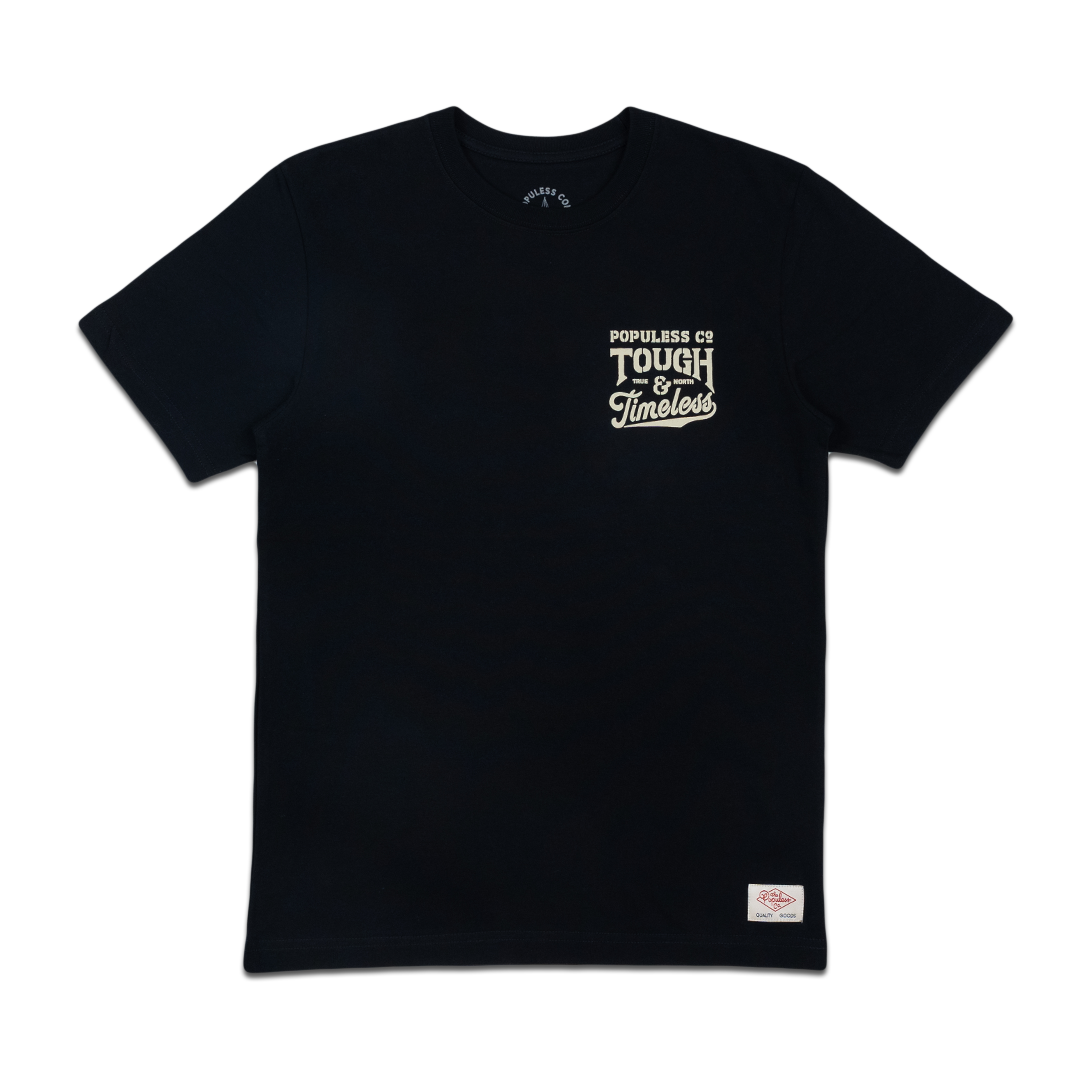 Tough & Timeless Premium Tee - Black - The Populess Company