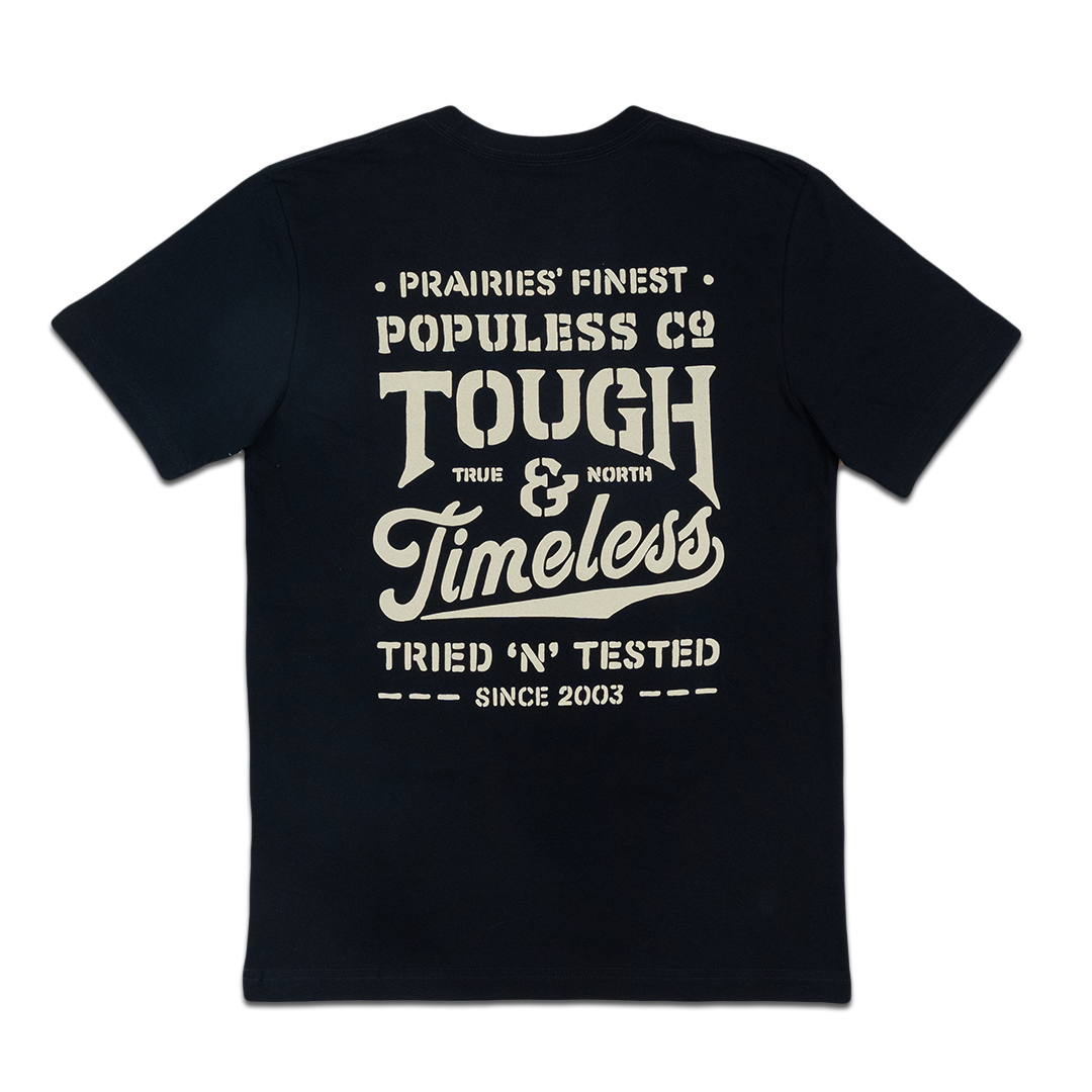 Tough & Timeless Premium Tee - Black - The Populess Company