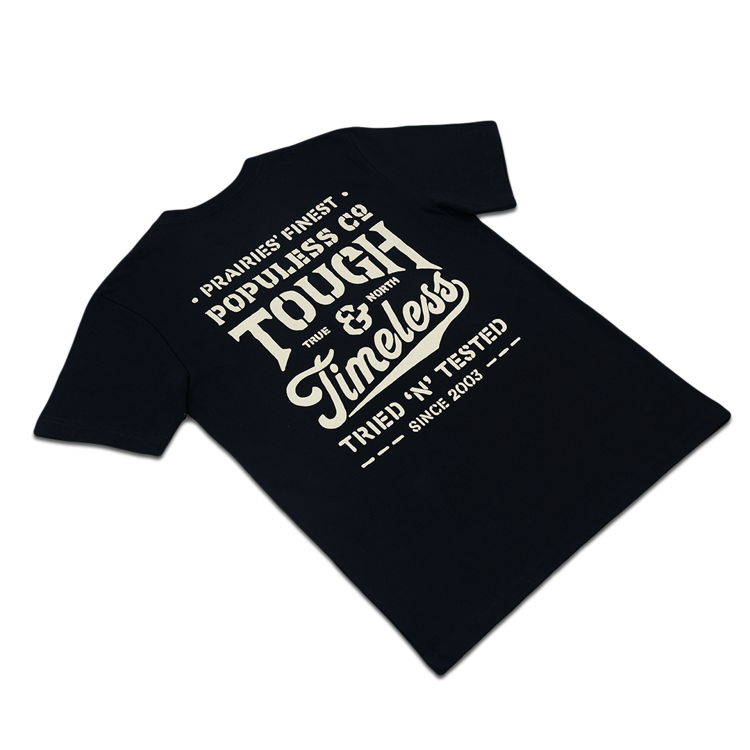 Tough & Timeless Premium Tee - Black - The Populess Company