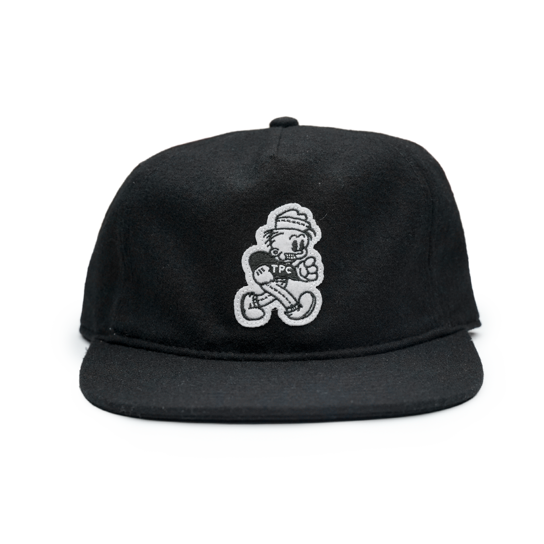 Roy Boy Cap - Heritage Flannel - Black