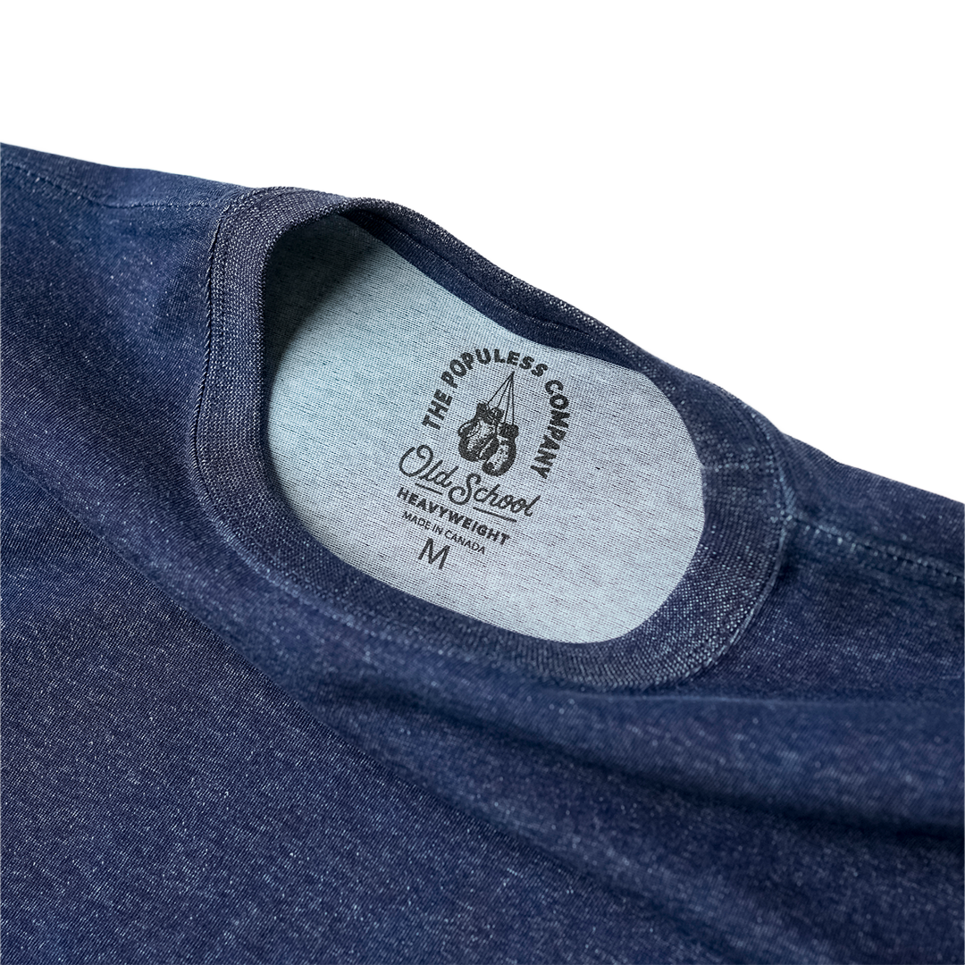 Script Premium Tee - Washed Indigo