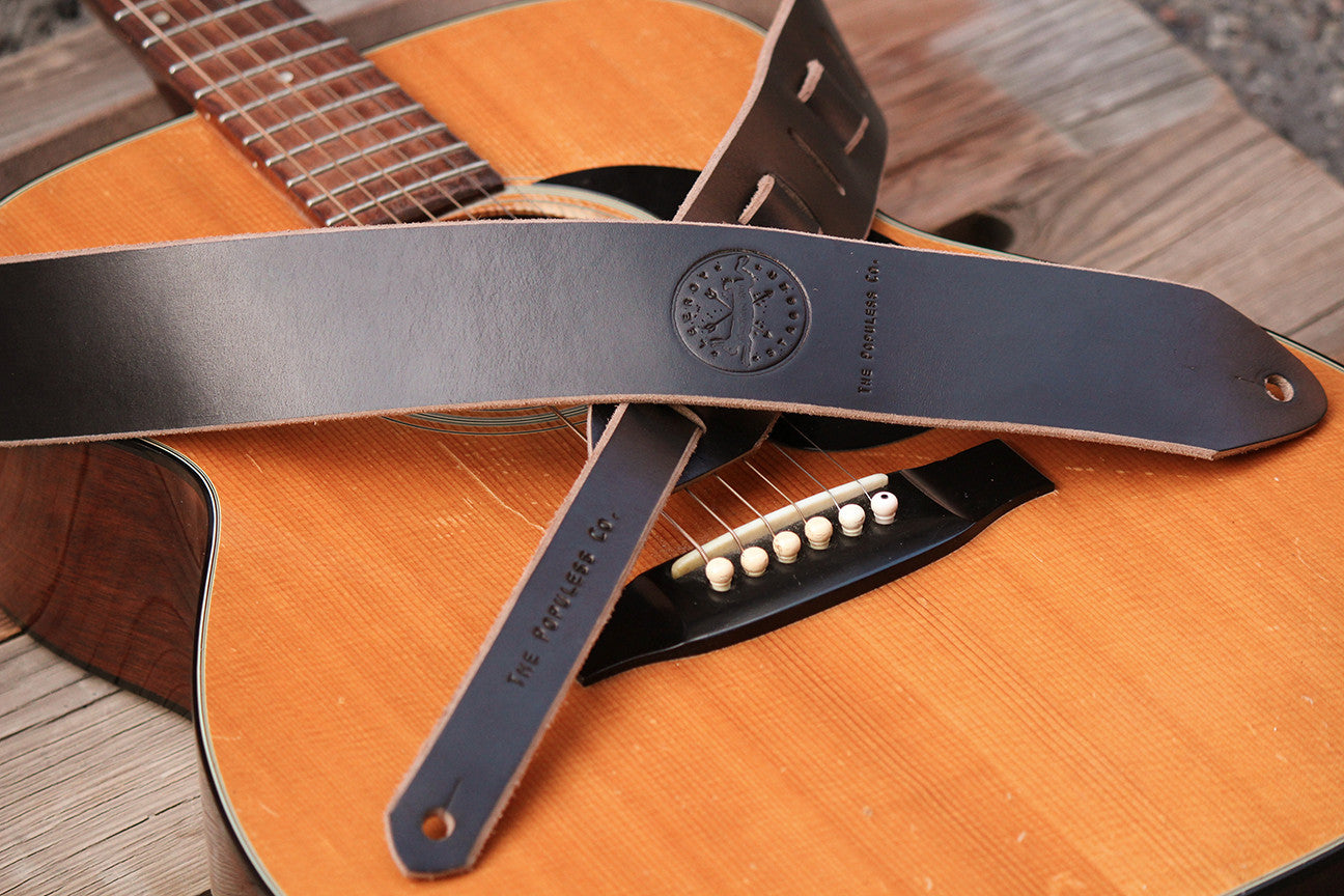 The Lee Guitar Strap - Black - The Populess Company