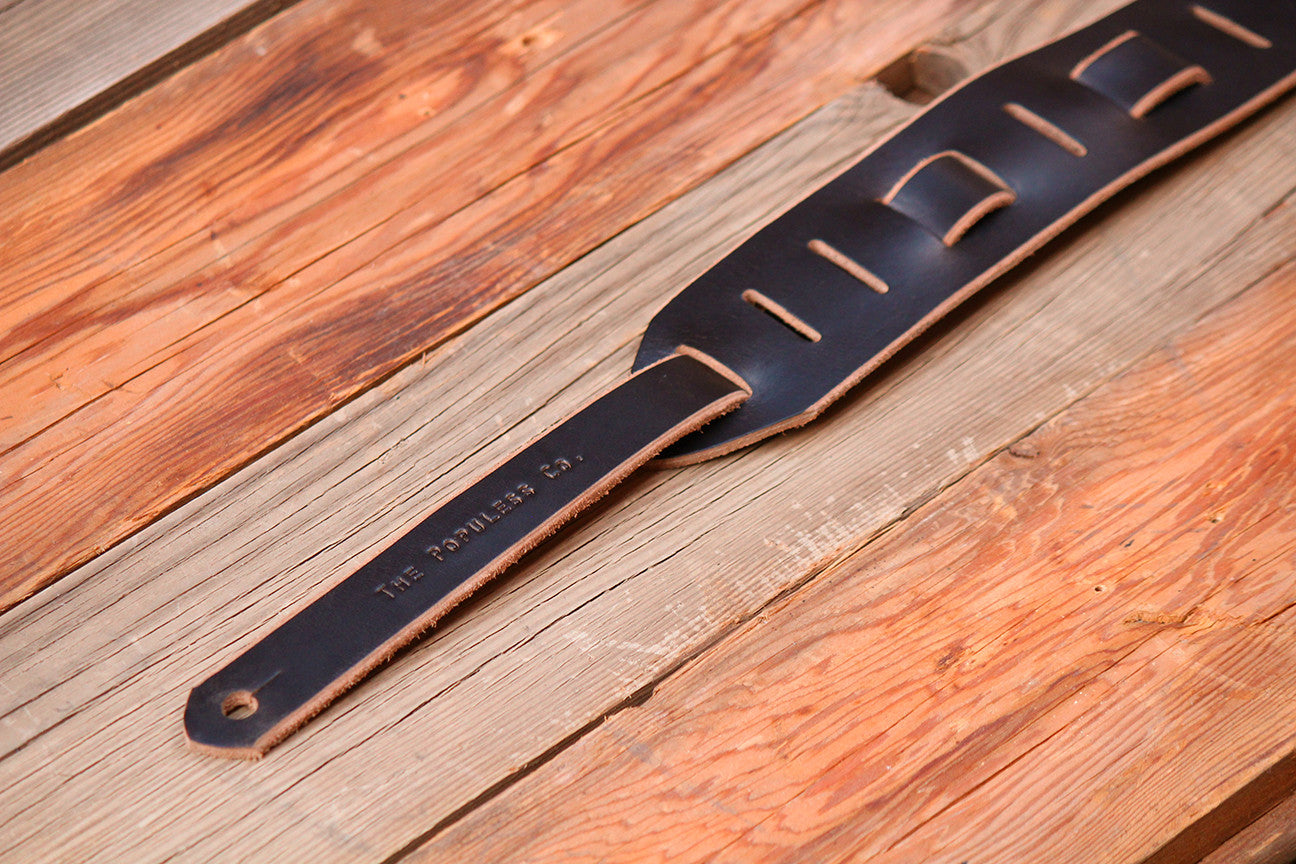 The Lee Guitar Strap - Black - The Populess Company