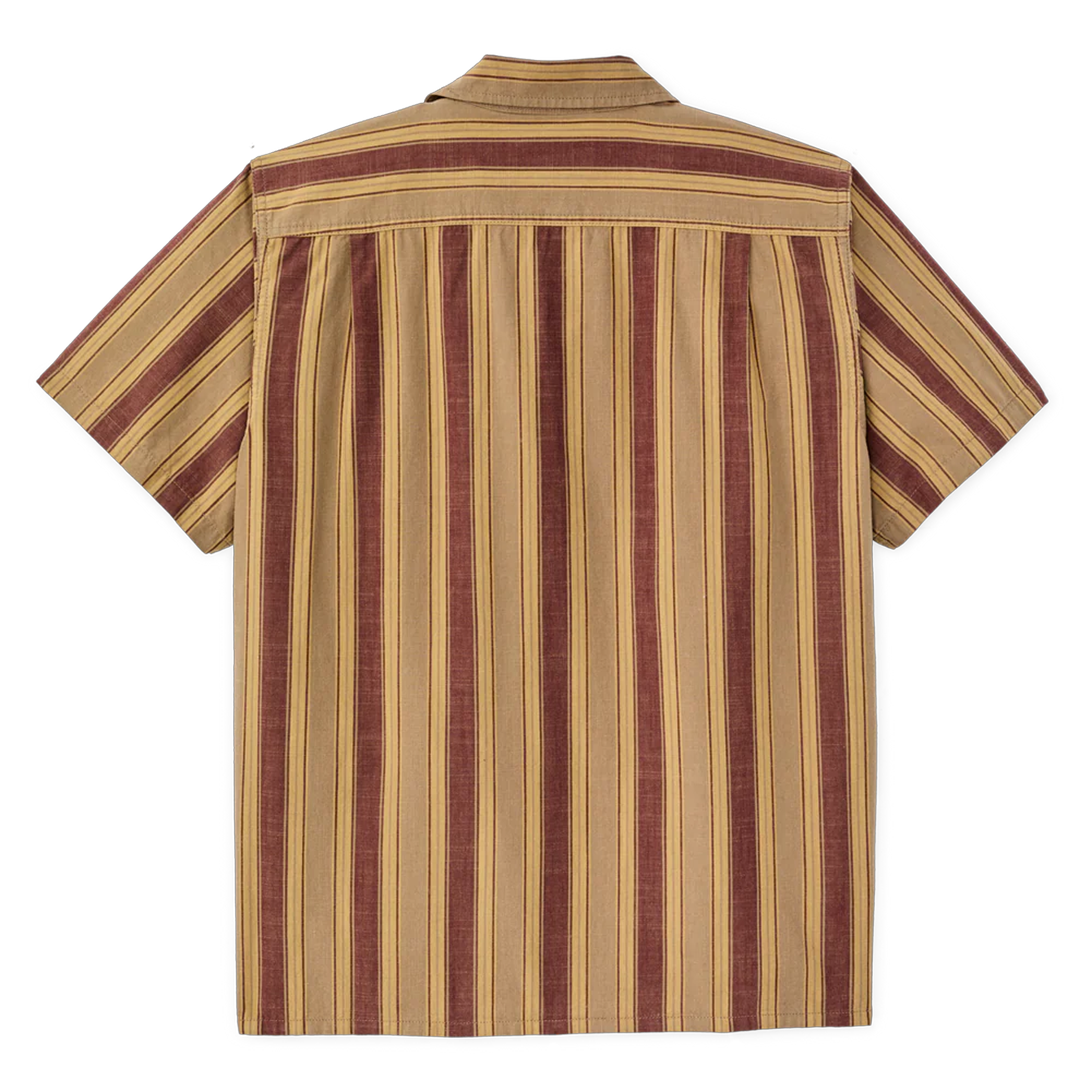 Chambray Camp Shirt - Brick / Tan