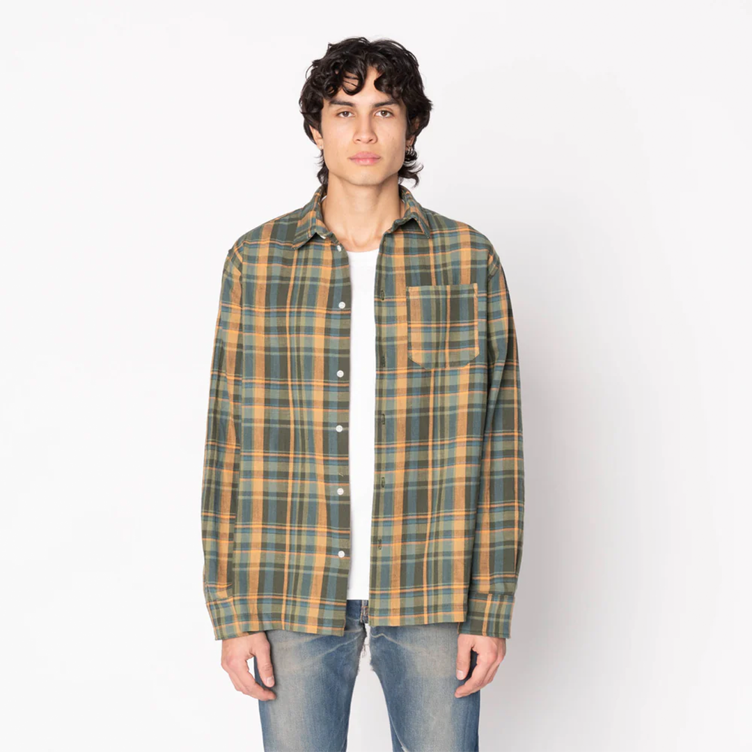 True Shirt - Slub Yarn Flannel - Green